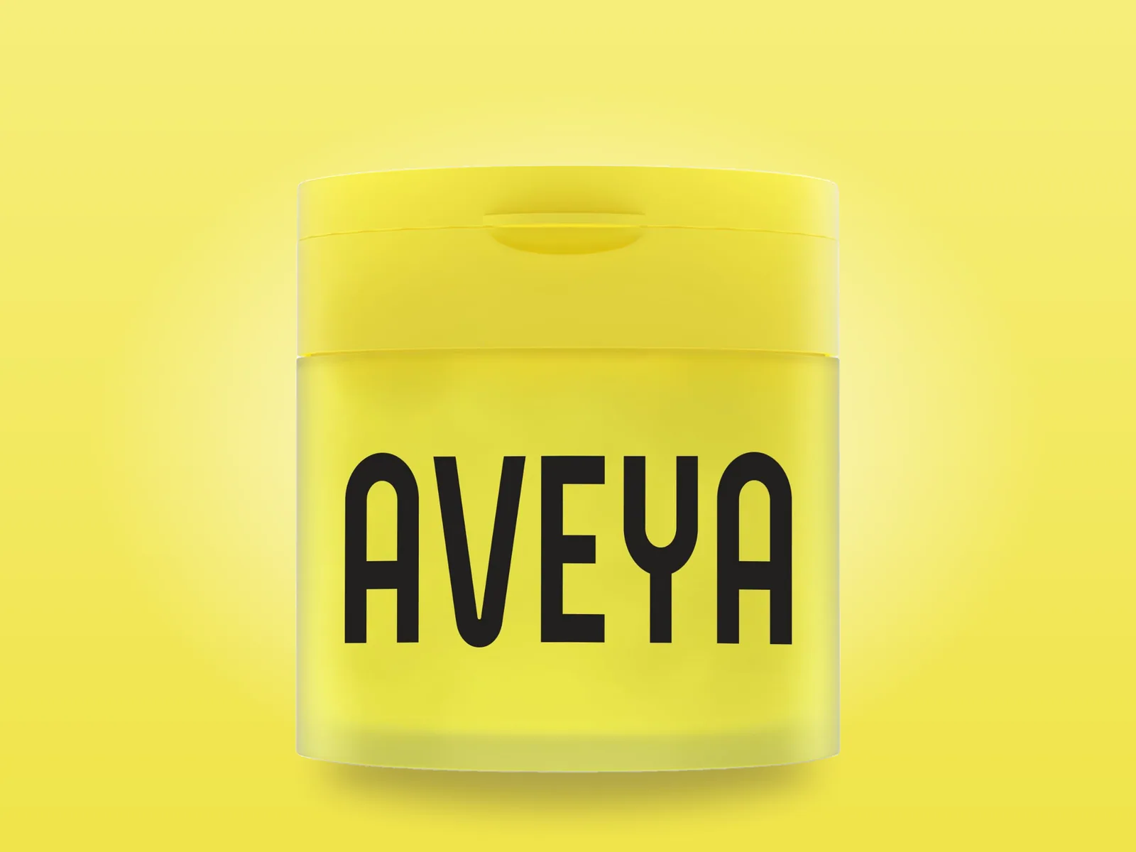 The yellow AVEYA jar of 100 toner pads