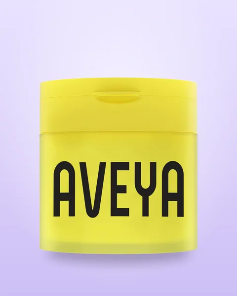 The yellow AVEYA jar of 100 toner pads